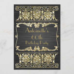 Convite Arte de Aniversário de Qualquer Idade Deco Árabe G