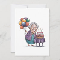 Arte de Balão de Aniversário de Nana Humorístico