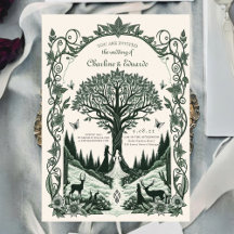 Arte de casamento de fantasia medieval gravada