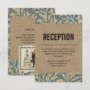 Convite Arte de casamento vitoriano vintage de 1844