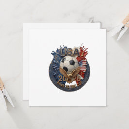 Convite Arte de Fã de Futebol dos Estados Unidos | Ilustra