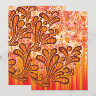 Convite Arte de Flor Abstrato exclusivo