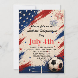Convite Arte de Fundo de Futebol do Dia da Independência