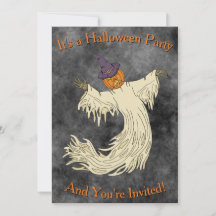 Arte de Halloween do Fantasma de Cabeça de Abóbora