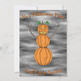 Convite Arte de Halloween do Homem Abóbora