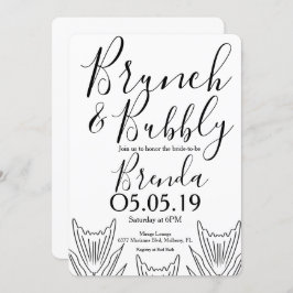 Convite Arte de Linha de Flor de Botânica Floral Minimalis