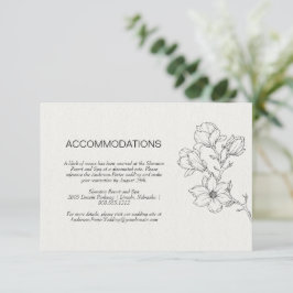 Convite Arte de Linha Floral Moderna Casamento de Marfim