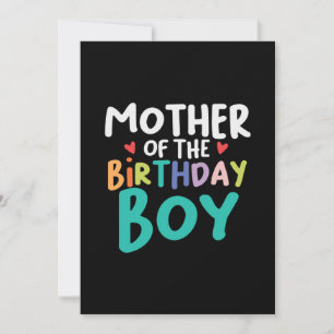 Convite Arte de Mamãe Mãe do Menino do Aniversário
