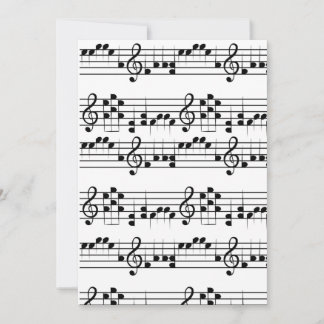 Convite Arte de rabisco de notas musicais