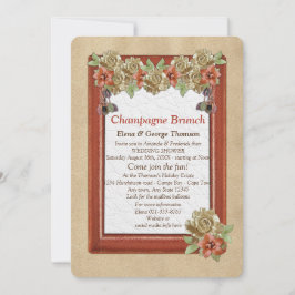 Convite Arte de Textura em Couro e Camurça para Chá de Noi