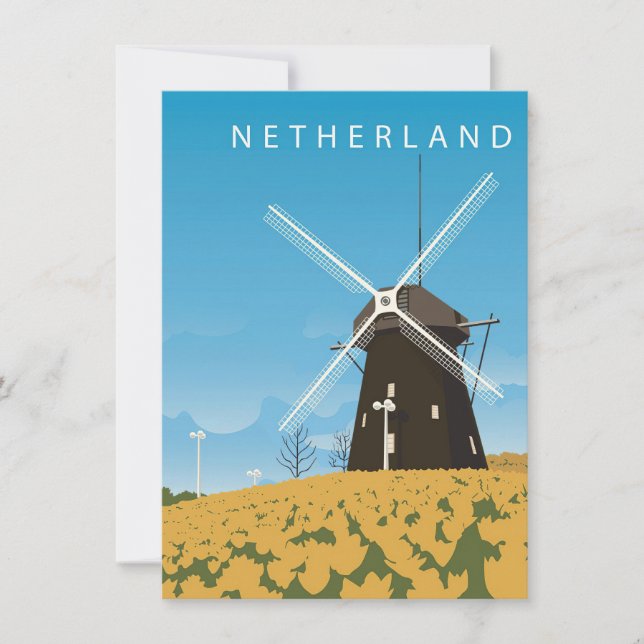 Convite Arte de Viagem Holanda (Frente)