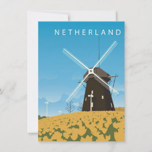 Convite Arte de Viagem Holanda
