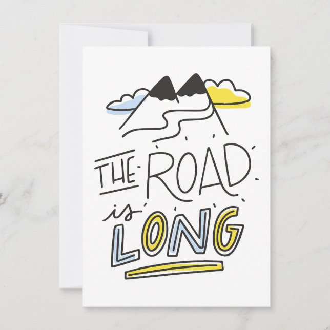 Convite Arte de Viagem O Caminho É Longo (Frente)