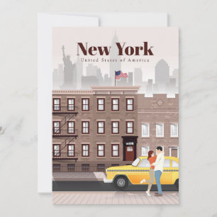 Convite Arte de Viagem Viagem para Nova York