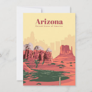 Convite Arte de Viagem Viagem para o Arizona