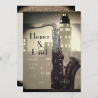 Arte Deco casamento glamour preto e branco do skyl