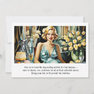 Convite Arte Deco Glamour Vintage Engraçado