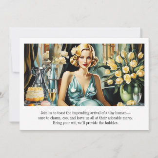 Convite Arte Deco Glamour Vintage Engraçado