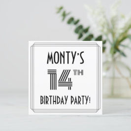 Convite Arte Deco Inspirou Festa de aniversário de 14, Nom