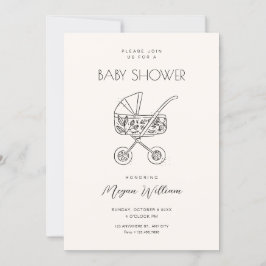 Convite Arte do carrinho de bebê