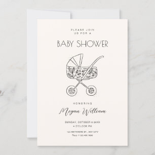 Convite Arte do carrinho de bebê