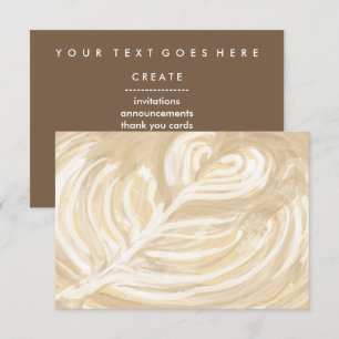 Convite arte do coração do café