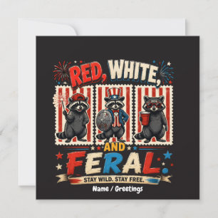 Convite Arte do Partido do Guaxinim Patriótico Vermelho Br