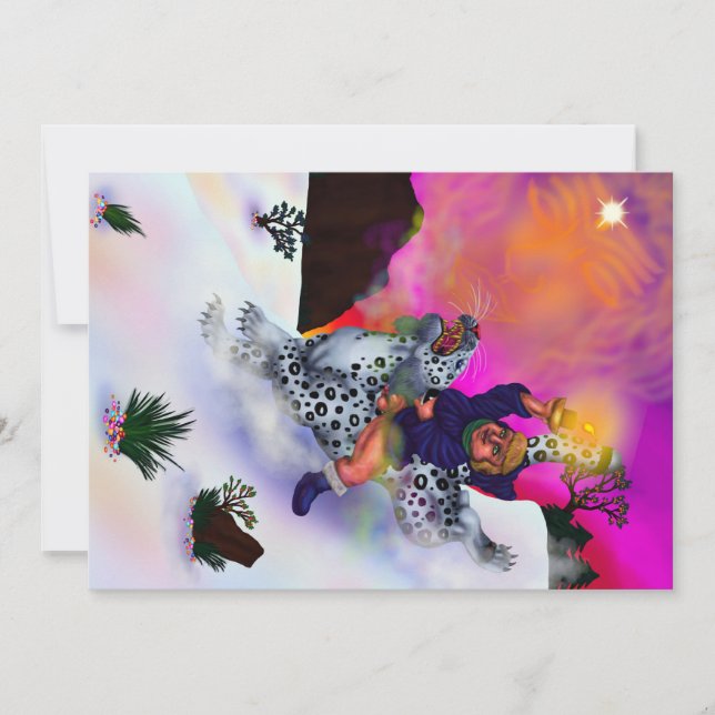 Convite Arte do sonho de inverno da luz de esperança da fa (Frente)