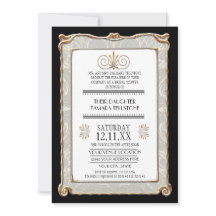 Arte Elegante Deco Nouveau Gatsby Dourado Casament