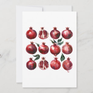 Convite Arte em Aquarela de Romã