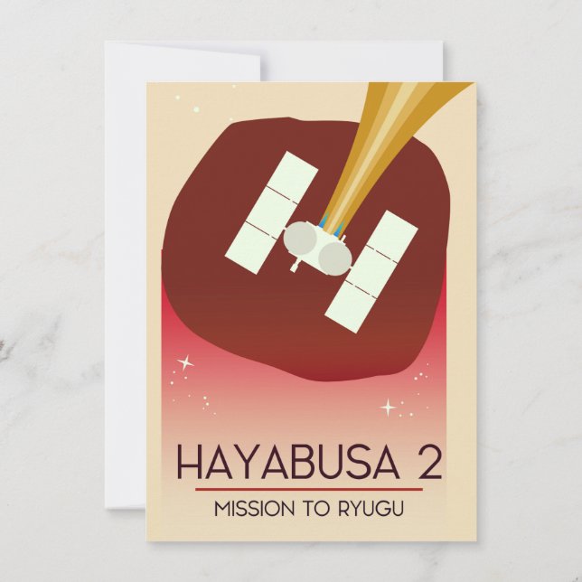 Convite Arte Espacial da Missão Hayabusa 2 (Verso)