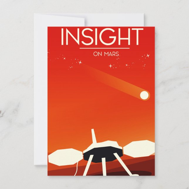 Convite Arte Espacial do Módulo de Descida Mars Insight (Verso)