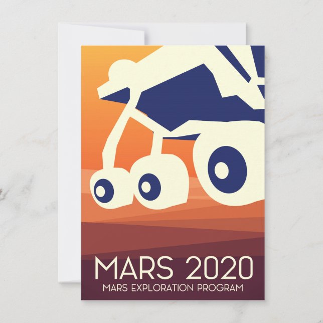 Convite Arte Espacial do Rover Mars 2020 (Verso)