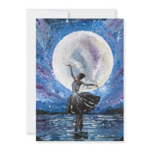 Arte feita à mão - dançando com a lua 