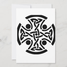 Convite Arte Fina da Antiga Cruz Celta com Entrelaçado