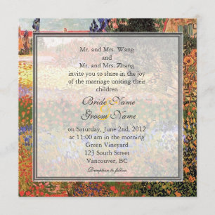 Convite Arte fina vintage Jardim Florido casamento