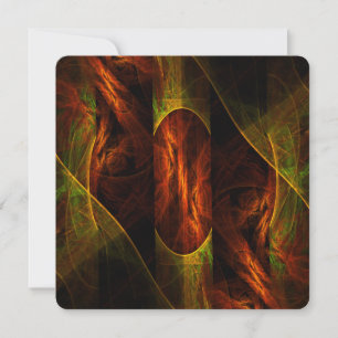 Convite Arte Fractal Abstrata Moderna Mystique Jungle