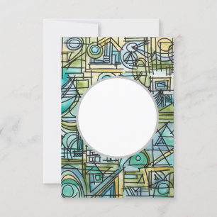 Convite Arte Geométrica Overture-Modern Bauhaus