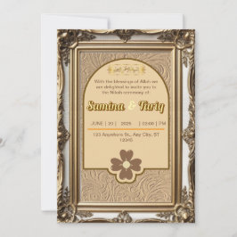 Convite Arte islâmica Nikah Muslim Weditation