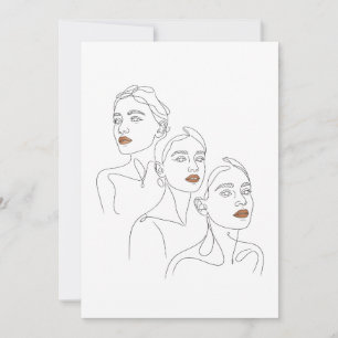 Convite Arte Linear Trio Feminino