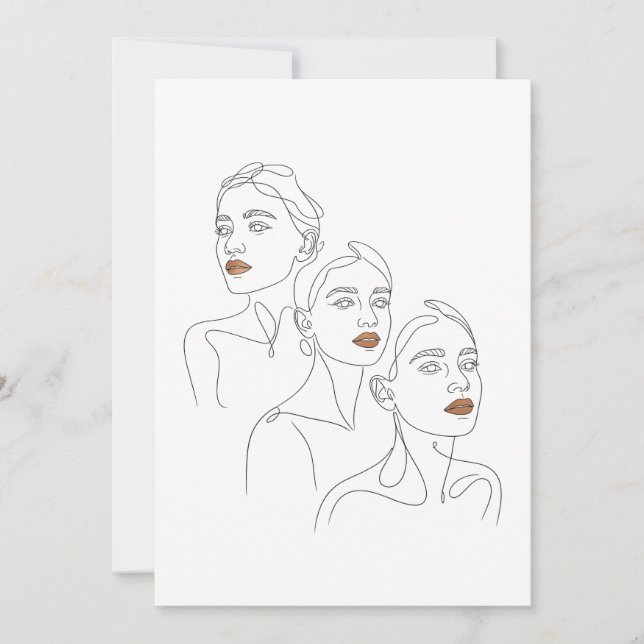 Convite Arte Linear Trio Feminino (Frente)