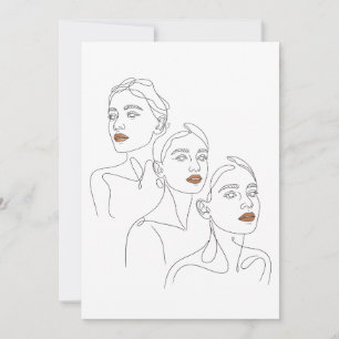 Convite Arte Linear Trio Feminino