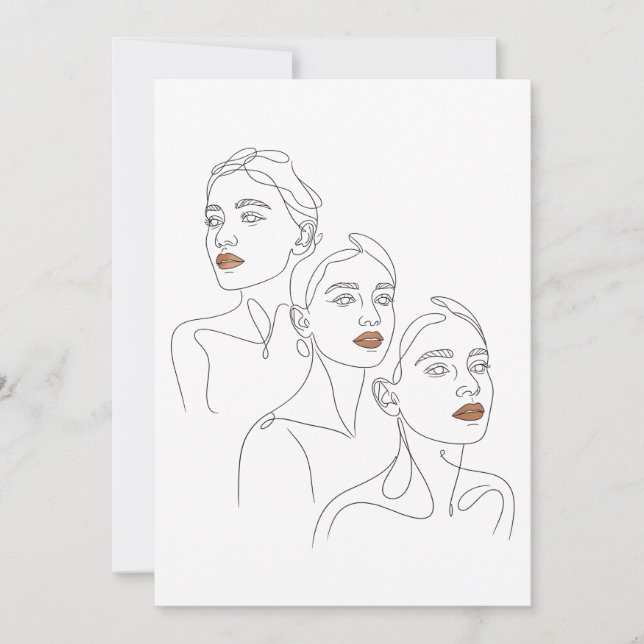 Convite Arte Linear Trio Feminino (Frente)