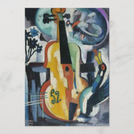 Convite Arte moderna do considerando do violino