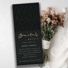 Convite Arte Moderna Elegante Deco Black Dourado Bridal Br