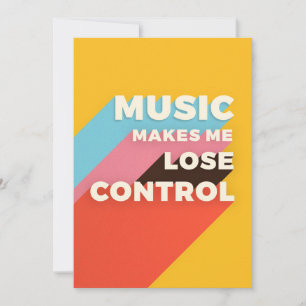 Convite Arte Musical A Música Me Faz Perder o Controle