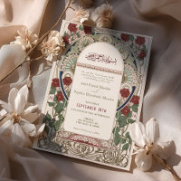 Arte Nouveau Mucha de Casamento da Burgundia Islâm
