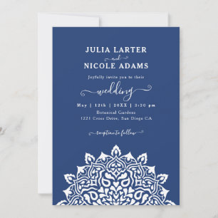 Convite Arte Nova Floral Arábico Arco Mandala Casamento