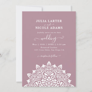 Convite Arte Novo Floral Arco Mandala Casamento Árabe