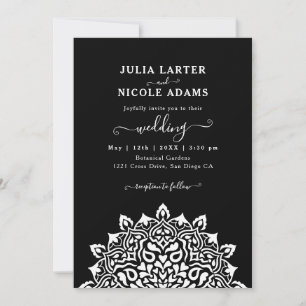 Convite Arte Novo Floral Arco Mandala Casamento Árabe
